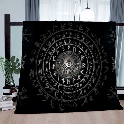 Viking Blanket Quilt Bedding Set Black Viking Prayer Vintage Blanket To Mother Grandma Grandpa Gift Bedroom Decor - Image 3