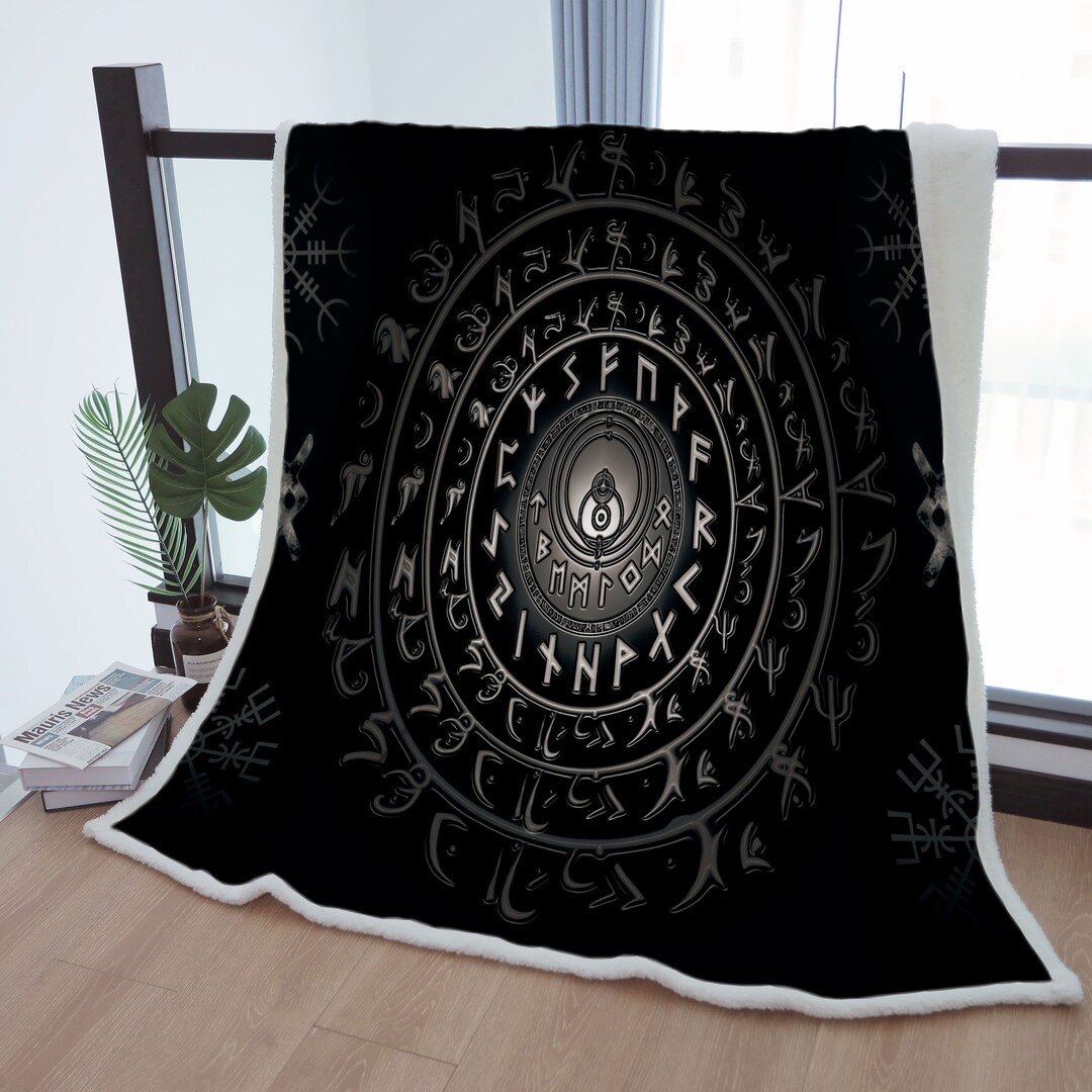 Viking Blanket Quilt Bedding Set Black Viking Prayer Vintage Blanket To Mother Grandma Grandpa Gift Bedroom Decor