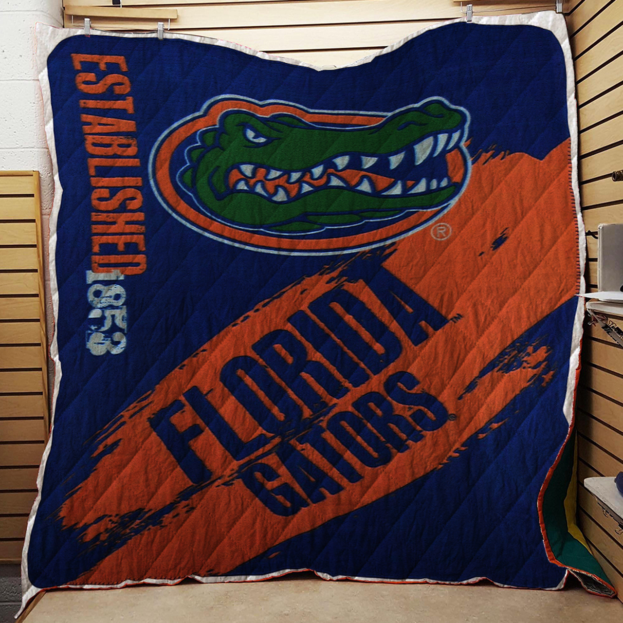 Personalized NCAA Collegiate School Logo Fleece Quilt Bedding Set, Home Decor & Family Gifts