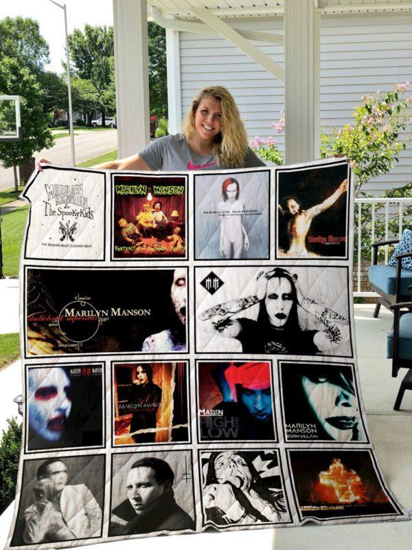 Marilyn Manson Quilt Bedding Set Blanket for Home Decor