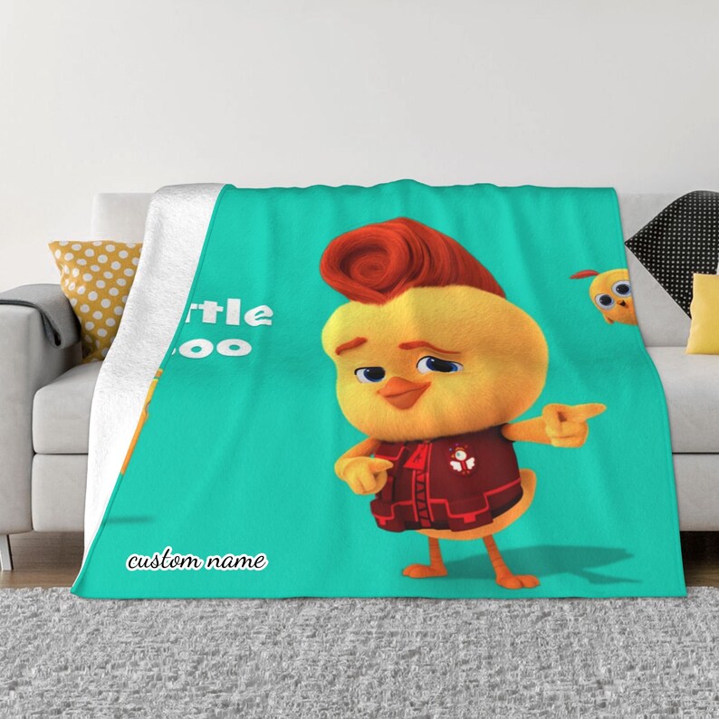Personalized Disney The Chicken Squad Quilt Blanket - Two Layers Bedding Set Sofa Covers - Image 2