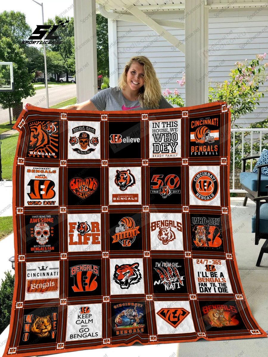Personalized Cincinnati Bengals Quilt Bedding Set Gift for Fans