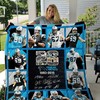 Personalized Carolina Panthers Snoppy Blue Quilt Bedding Set Gift for Fans