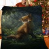 Personalized Fox Quilt Bedding Set with Customizable Name or Sentence
