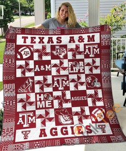 NCAA Texas A&M Aggies Vintage Quilt Blanket Bedding Set Great for Bedroom Decor