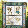 Cute Chihuahua With Flowers Quilt Bedding Set Blanket
