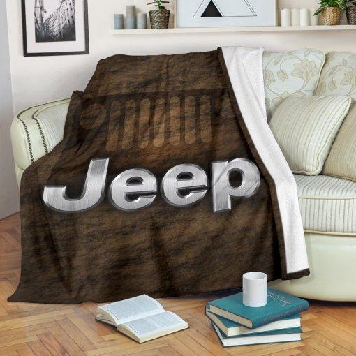 Jeep Logo Retro Vintage Blanket for Home Decor