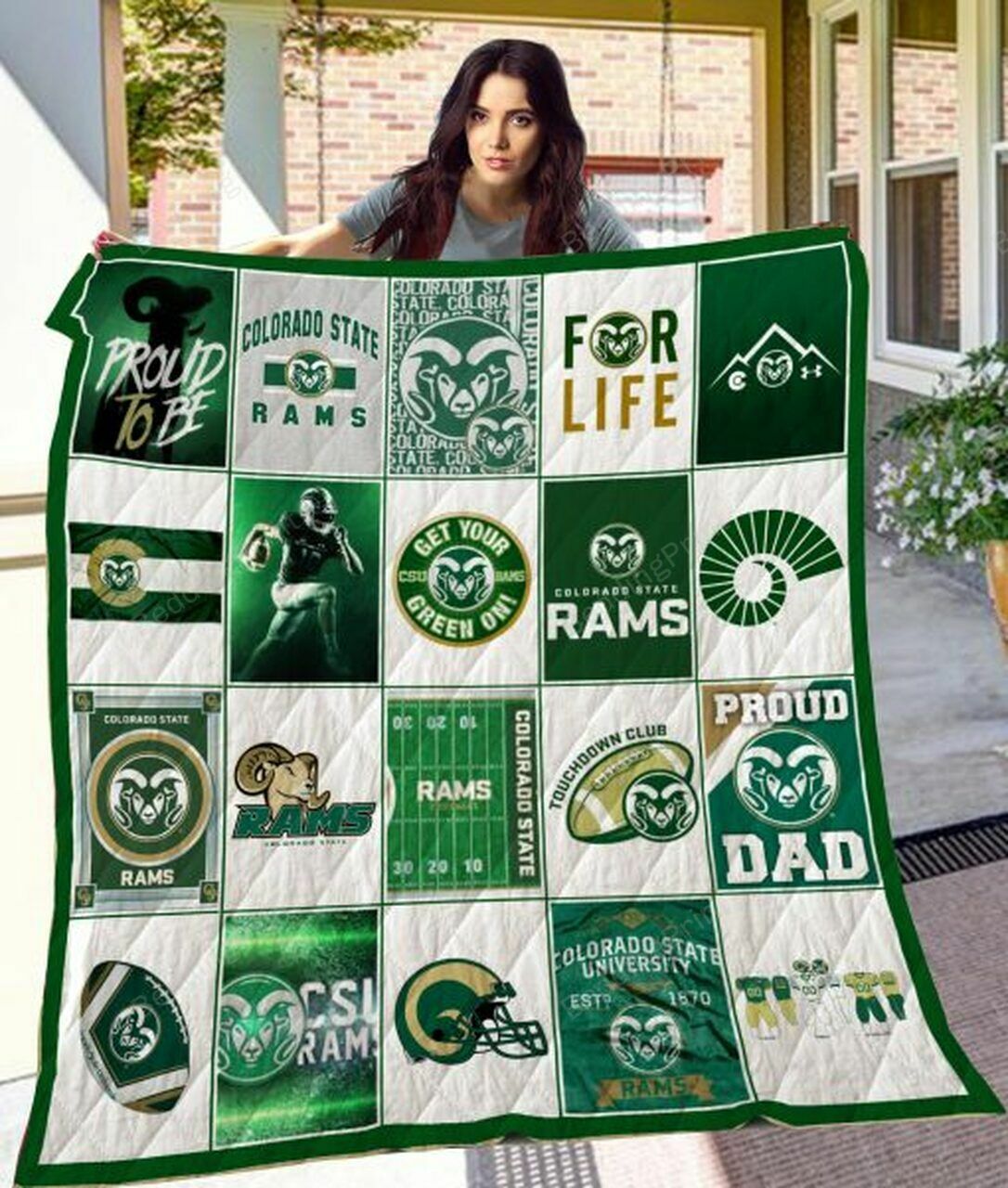 Personalized Colorado State Rams Quilt Blanket - Suitable for Picnic according to Hobby