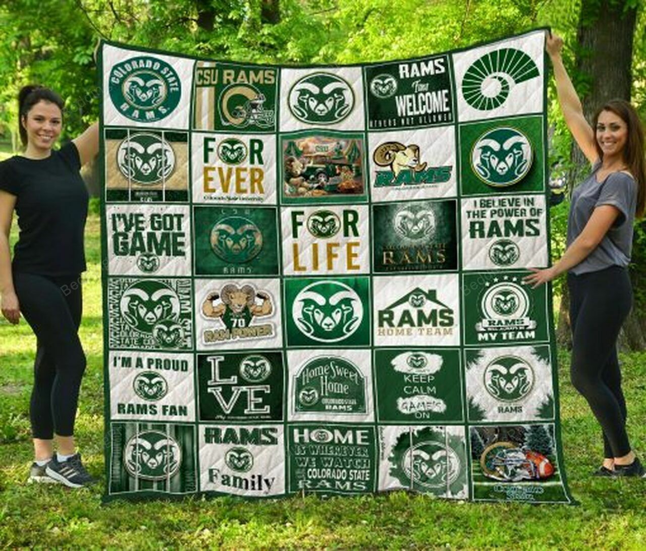 Personalized Colorado State Rams Quilt Bedding Set Blanket - Great for Bedroom Decor and Family Gifts