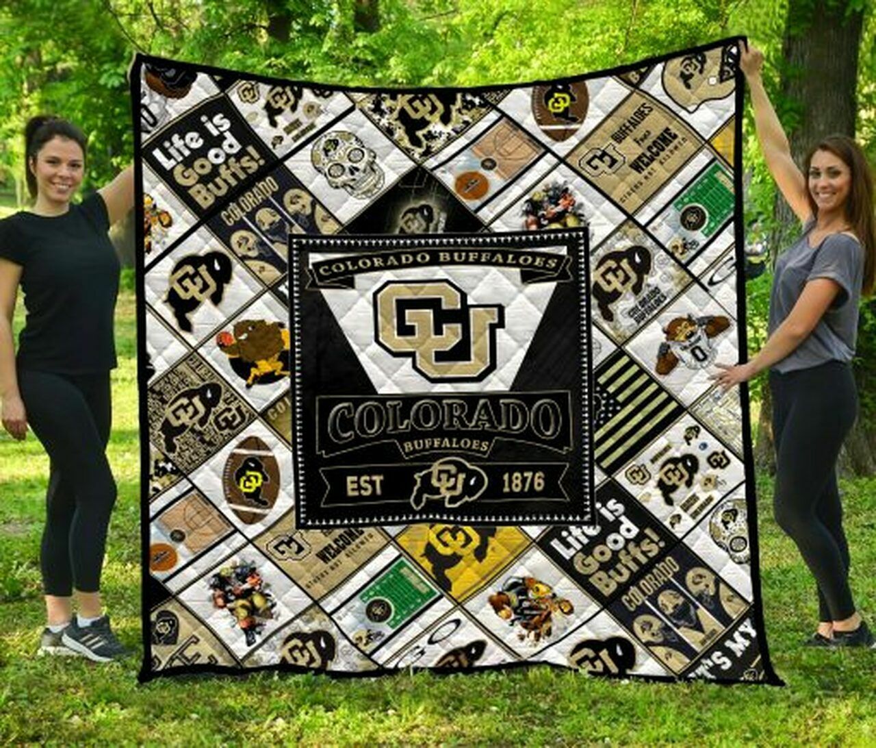 Personalized Colorado Buffaloes Quilt Bedding Set - Perfect for Bedroom Decor and Gifts for Fans