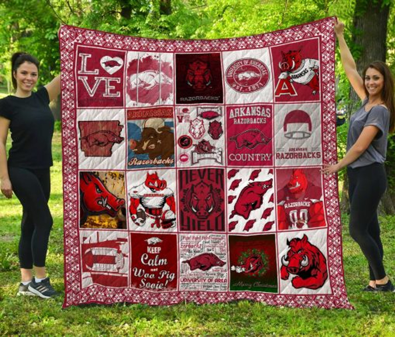 Arkansas Razorbacks Special Style Quilt Blanket for Die-hard Fans