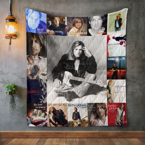 Retro Keith Urban Collected Album Covers Quilt Bedding Set Blanket
