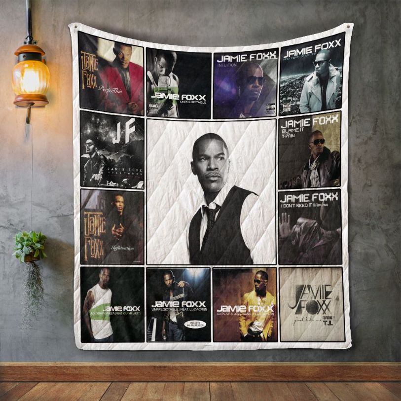 Jamie Foxx Album Covers Quilt Bedding Set Blanket