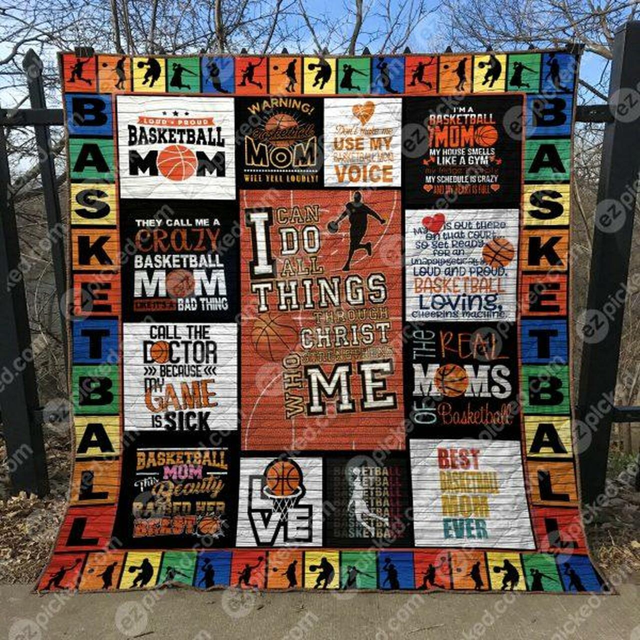 Passionate Basketball Mom Quilt Bedding Set Blanket - Ideal for Home Decoration and Gift Giving