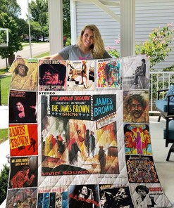 Vintage James Brown Quilt Bedding Set Blanket for Home Decor