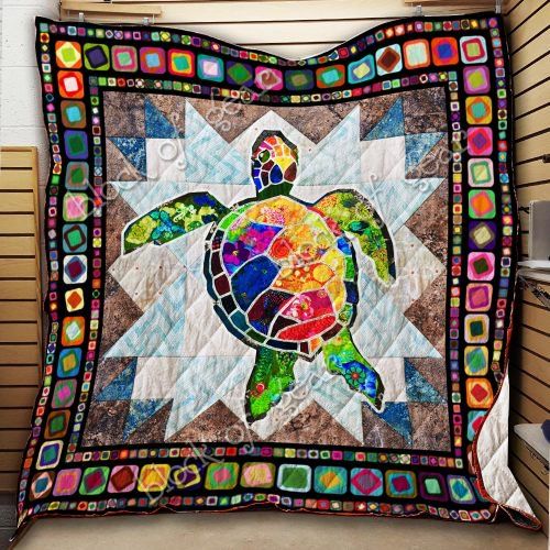 Sea Turtle Colorful Quilt Bedding Set Blanket for Home Decor