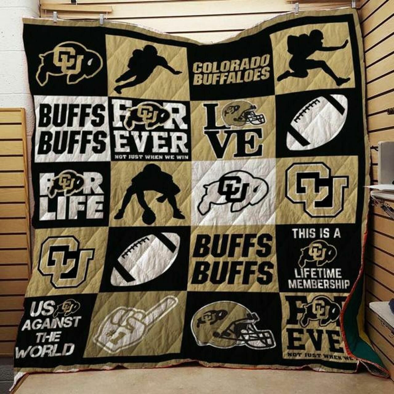 Colorado Buffaloes Fan Quilt Blanket Bedding Set - Great for Bedroom Decoration and Gifts for Fans
