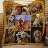 Golden Retrieve Dog Quilt Bedding Set Blanket for Home Decor