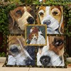 Personalized Vintage Beagle Quilt Bedding Set Great for Bedroom Decor and Family Gifts