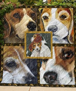 Personalized Vintage Beagle Quilt Bedding Set Great for Bedroom Decor and Family Gifts