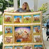 Highland Cows Cute Quilt Bedding Set Blanket for Home Decor