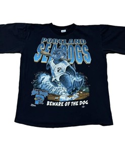 Portland Sea Dogs Vintage Style T-Shirt Sweatshirt Pullover Hoodie Reprinted Full Color Full Size
