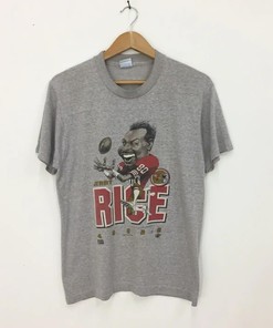 Vintage Style Rare Jerry Rice NFL By T-Shirt Hoodie Sweatshirt Full Size Full Color Gift for NFL Fans