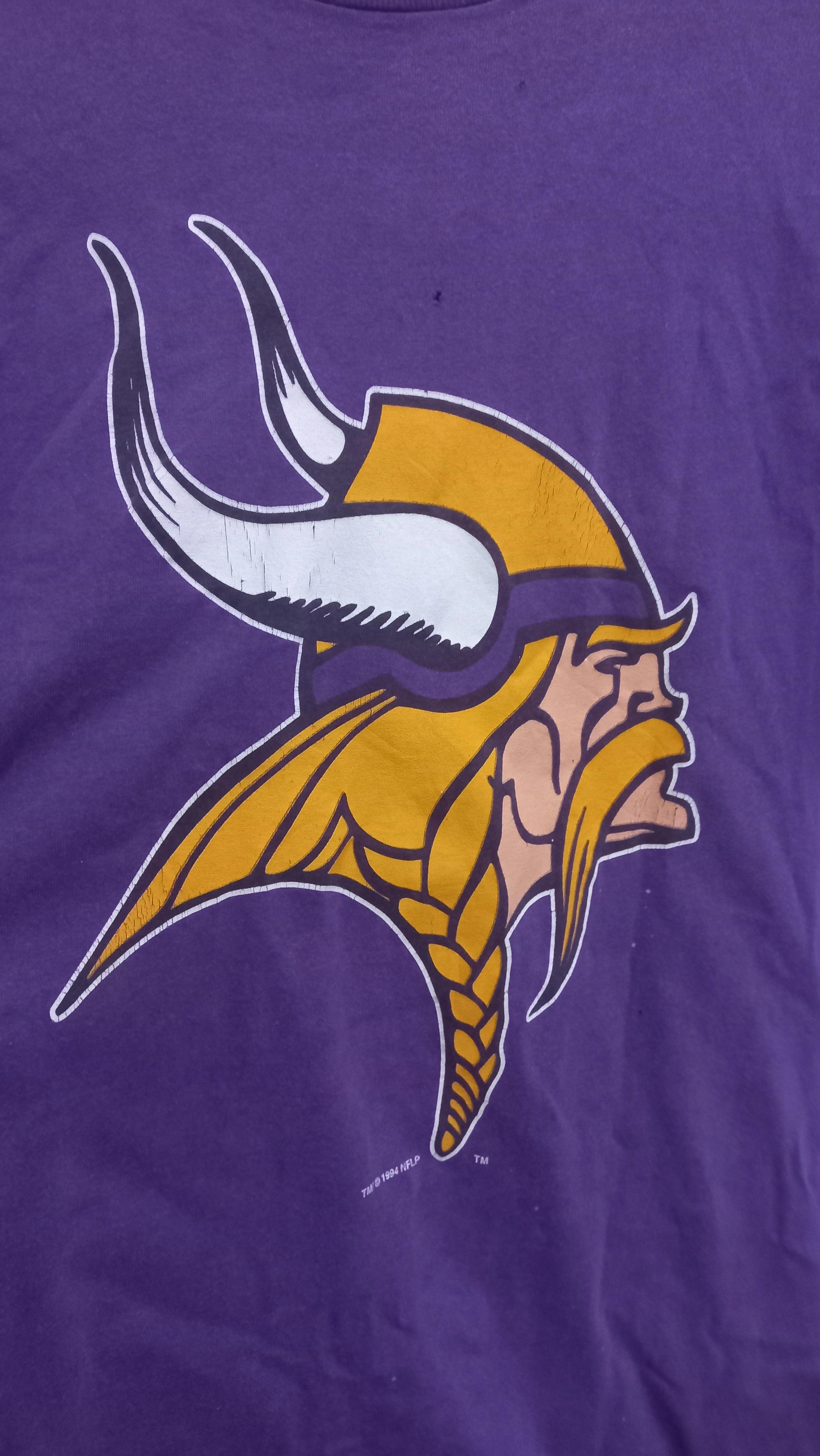 Rare Vintage Style Viking 1994 NFL Big Logo Shirt Hoodie Sweatshirt Reprinted Gifts for NFL Fans - Image 2