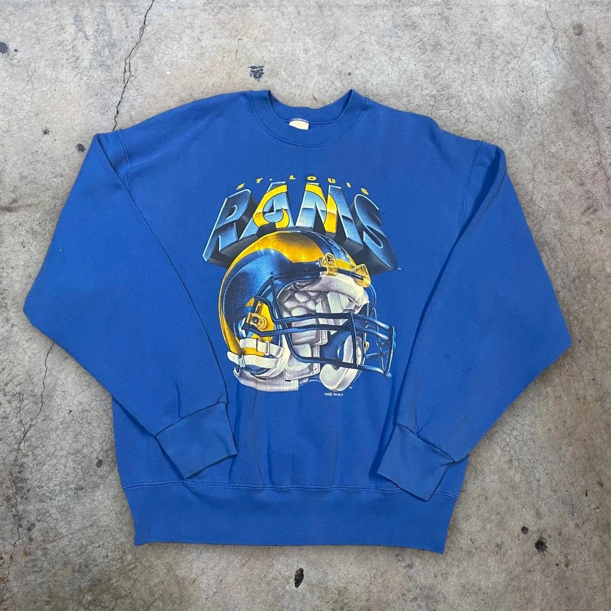 Vintage Style 1995 Saint Louis Rams Shirt Hoodie Sweatshirt Reprinted Gifts for NFL Fans