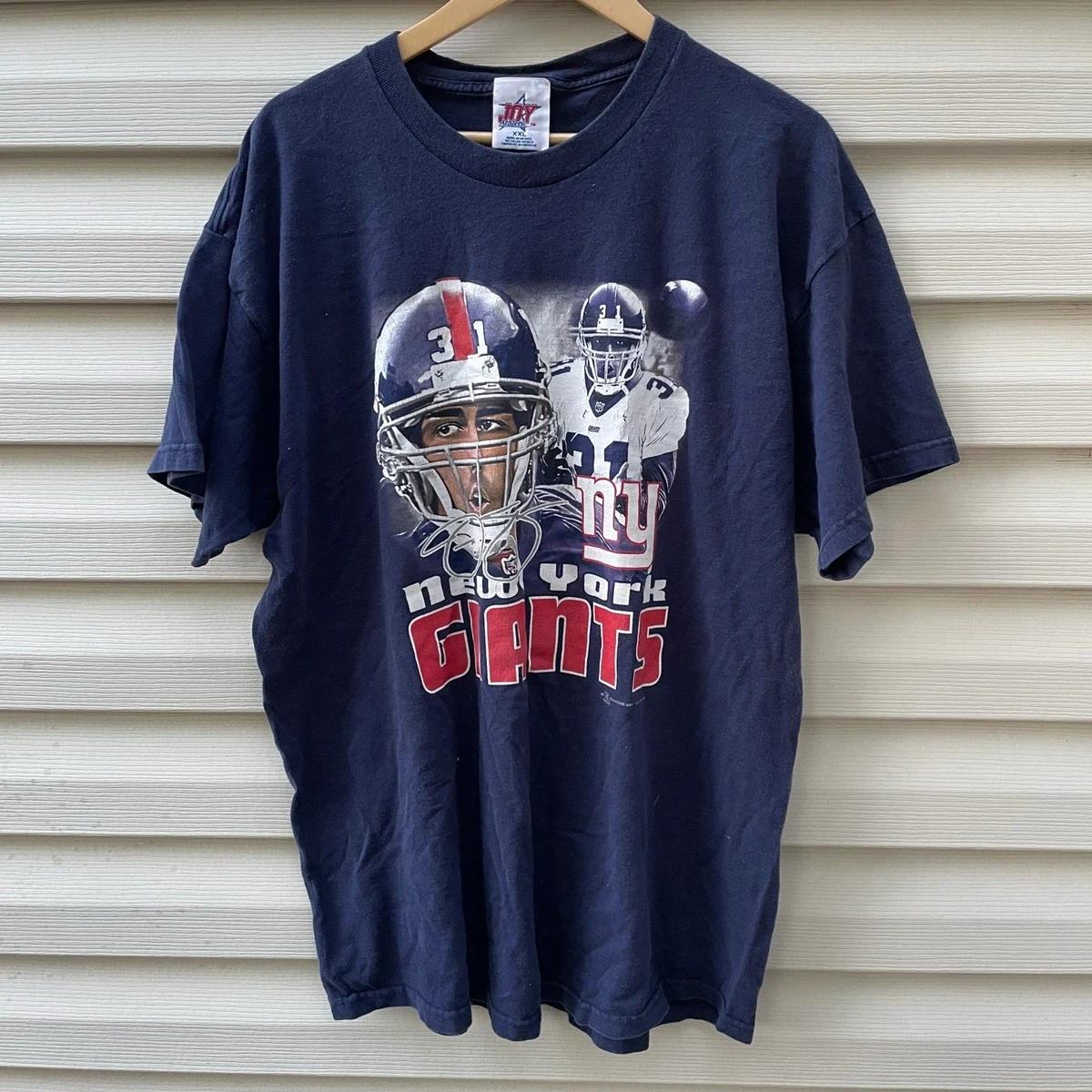 2001 Jason Sehorn Player T Tshirt Pullover Hoodie Crewneck Sweatshirt Reprinted Full Color Full Size Gifts for NFL Fans