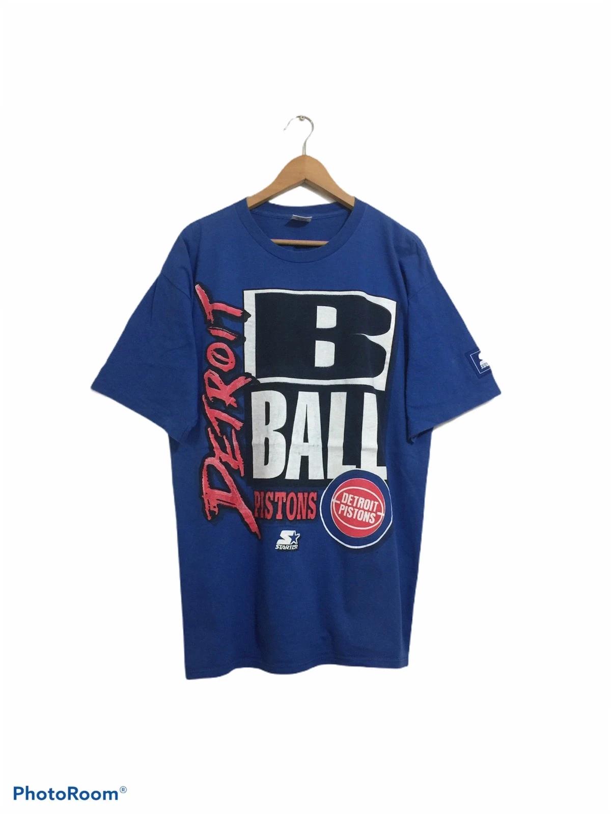 Vintage Style Starter Destroid Piston Bali NBA Shirt Hoodie Sweatshirt Reprinted Full Size Gifts for NBA Fans