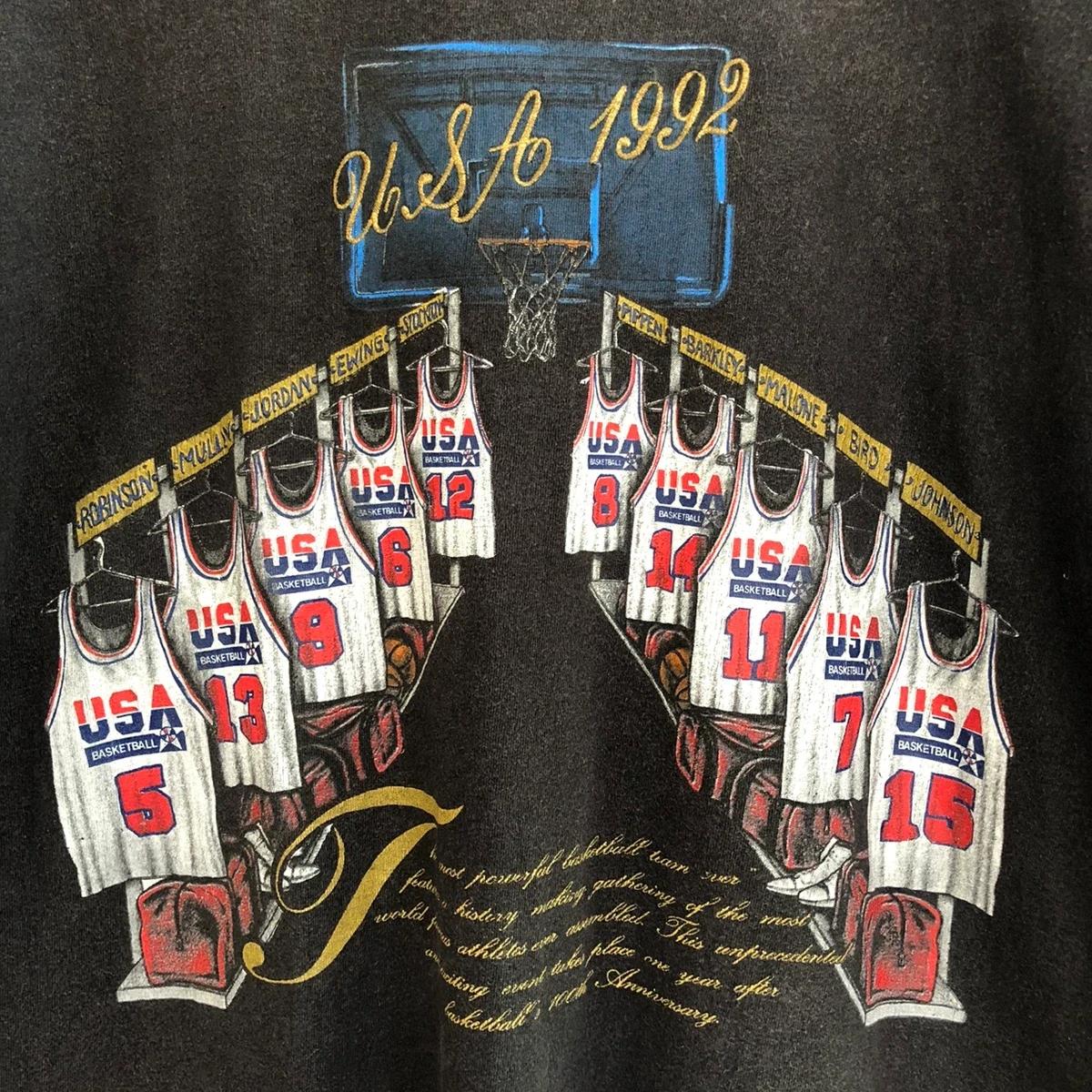 Vintage Style Usa 1992 Basketball Dream Team Shirt Hoodie Sweatshirt Reprinted Full Size Gifts for NBA Fans - Image 2