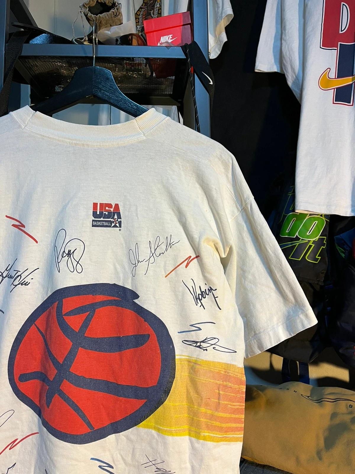 Rare Vintage Style Basketball Usa Dream Team All Over Shirt Hoodie Sweatshirt Reprinted Full Size Gifts for NBA Fans - Image 2