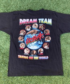 90s NBA Dream Team Usa Rap Bay Club Vintage Style Shirt Hoodie Sweatshirt Reprinted Full Size Gifts for NBA Fans