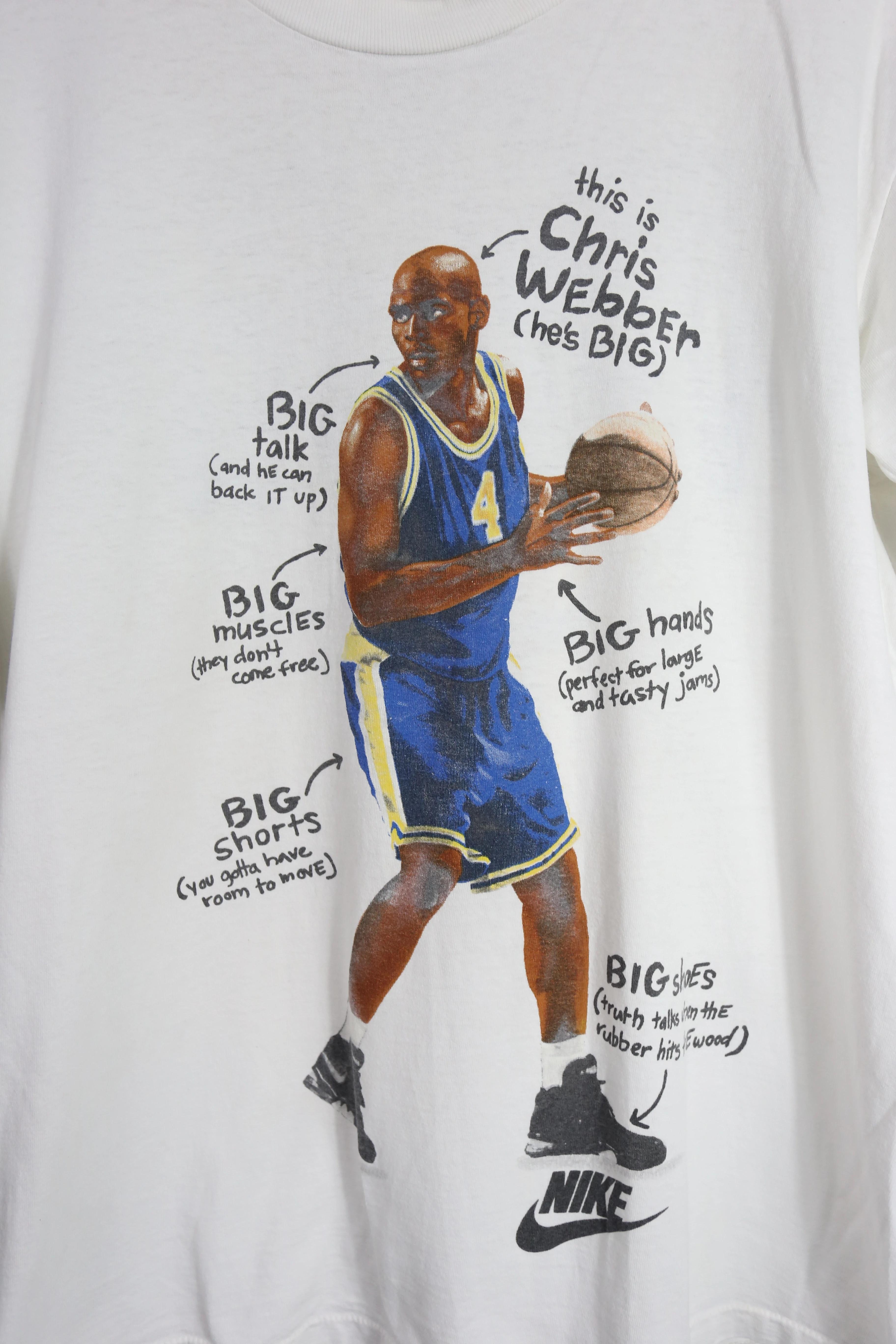 Vintage Style 90s NBA Legend Chris Webber Shirt Hoodie Sweatshirt Reprinted Full Size Gifts for NBA Fans - Image 2