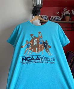 Vintage Style 1989 NCAA Final Four T-Shirt Sweatshirt Pullover Hoodie Reprinted Full Color Full Size Gift for NCAA Fans