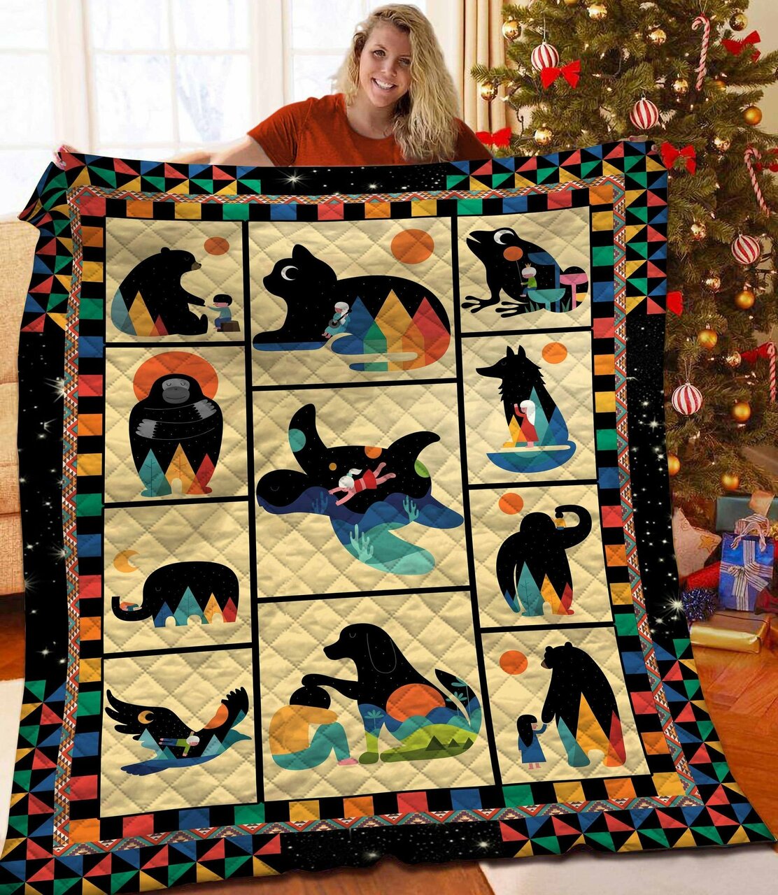 Animals Quilt Bedding Set Bedroom Decor for Housewarming Gifts