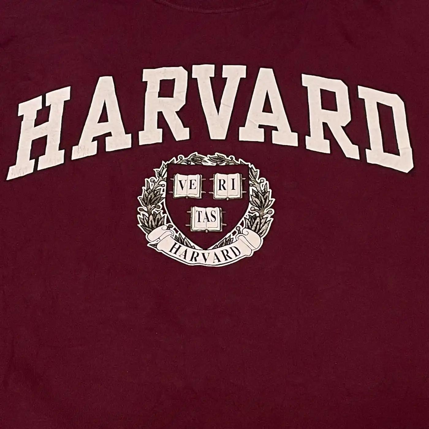 Harvard University NCAA Prosport T-Shirt Sweatshirt Pullover Hoodie Reprinted Full Color Full Size Gift for NCAA Fans
