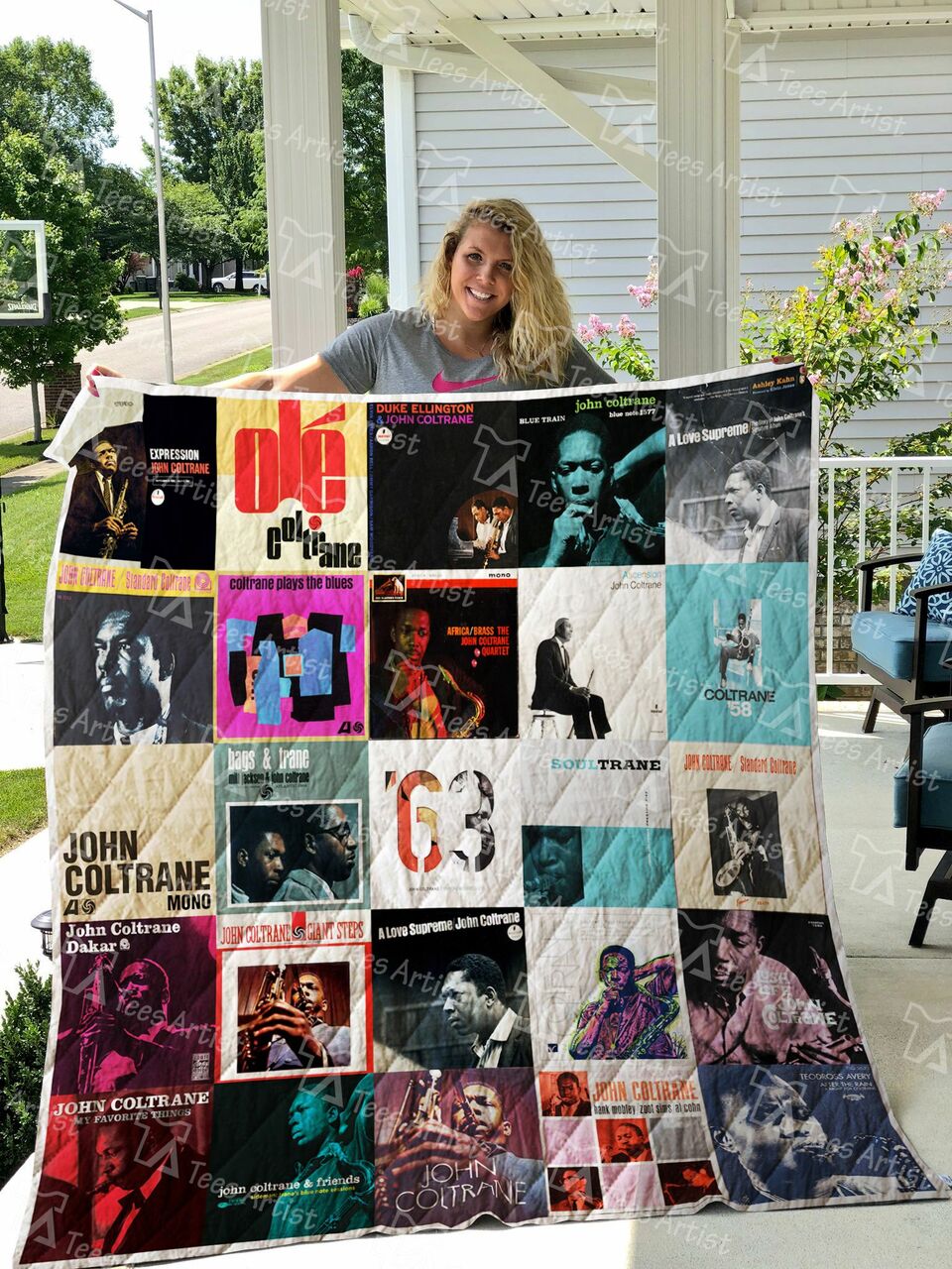 Jazz Up Your Bed with John Coltrane Quilt Bedding Set Blanket, Gifts for Family