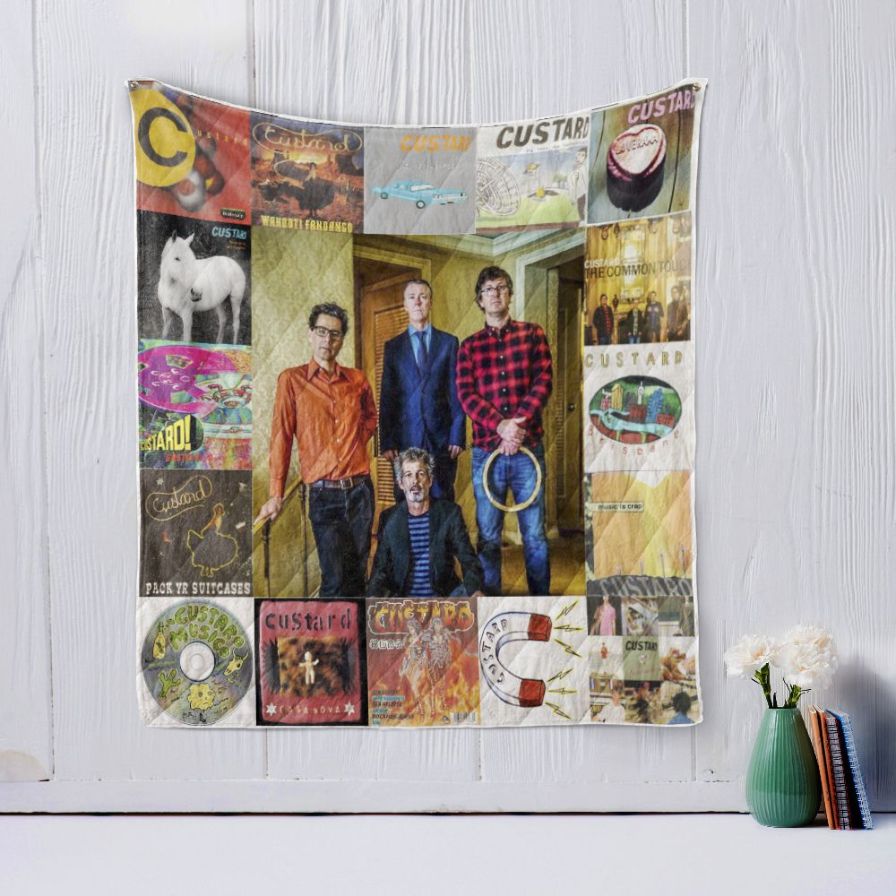 Custard Vintage Quilt Bedding Set Blanket for Home Decor