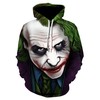 3D Face Joker Movie Horror Character Halloween Aop Unisex Hoodie