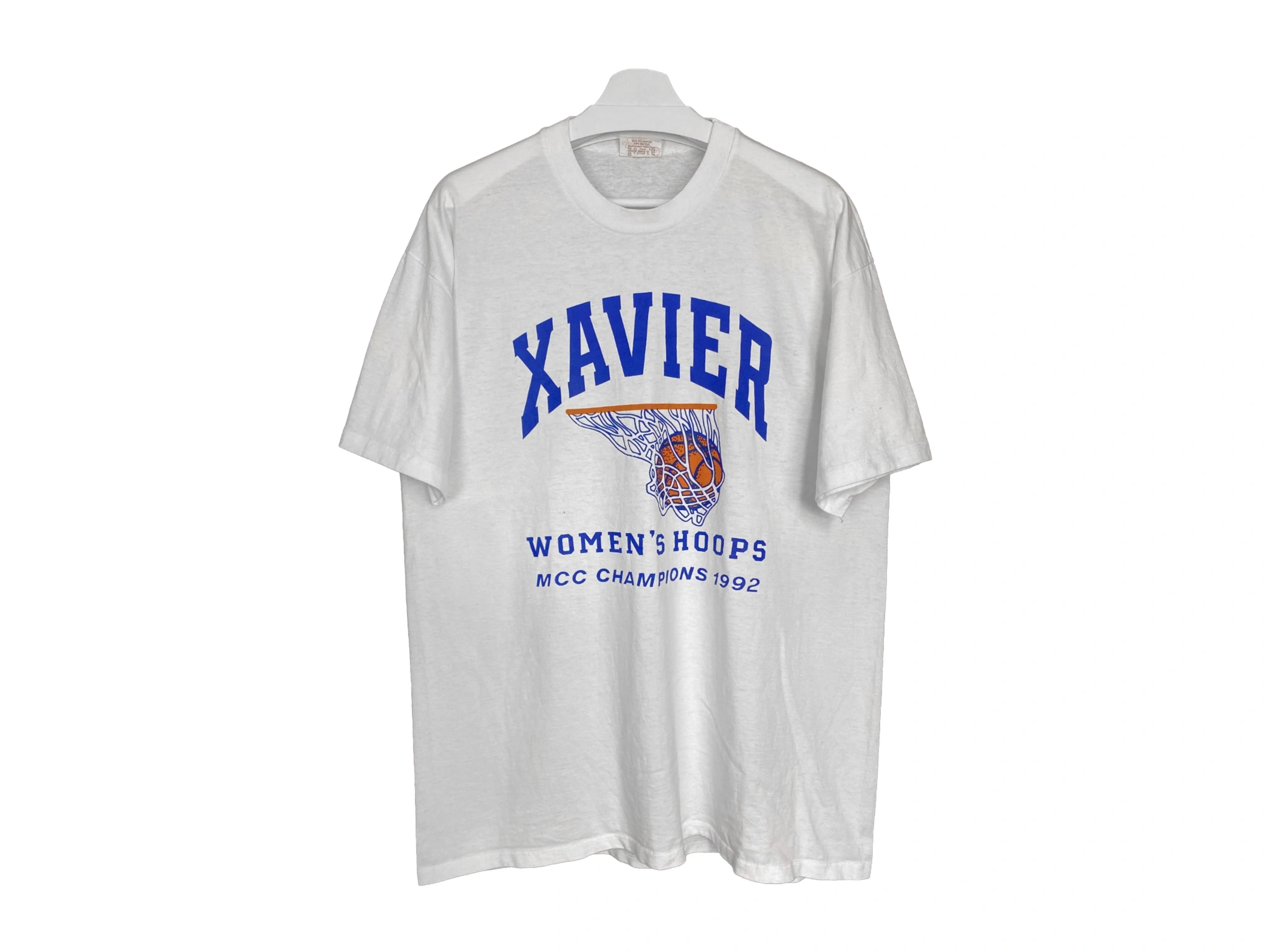 Vintage Style Style 1992 Xavier Womens Hoops Champions Hoodie Sweatshirt Crewneck Sweatshirt Full Size Gifts for Fans