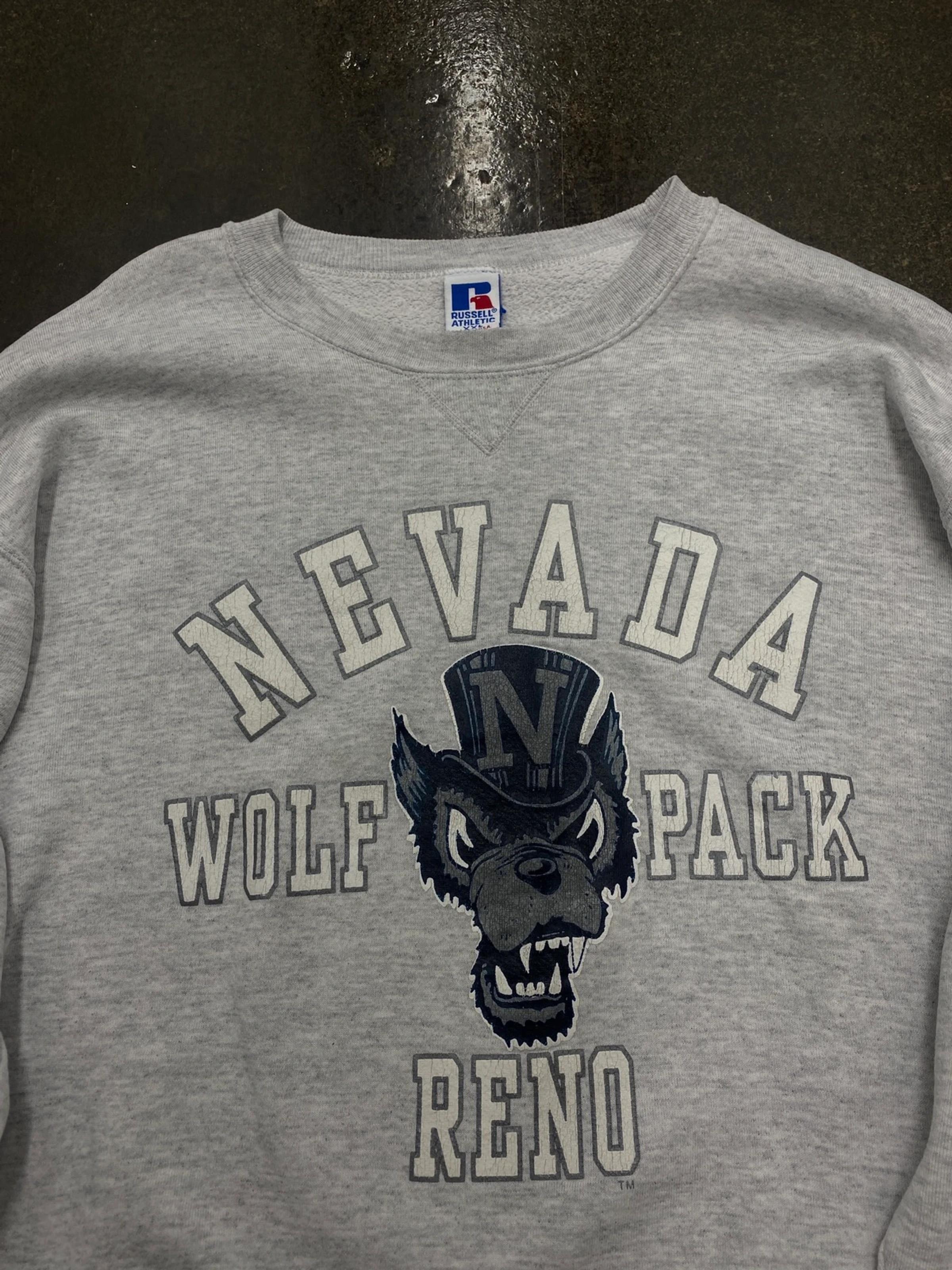 Vintage Style 90s University of Nevada Essential Grey Sweatshirt Hoodie T-Shirt Full Size Gifts for NCAA - Image 3