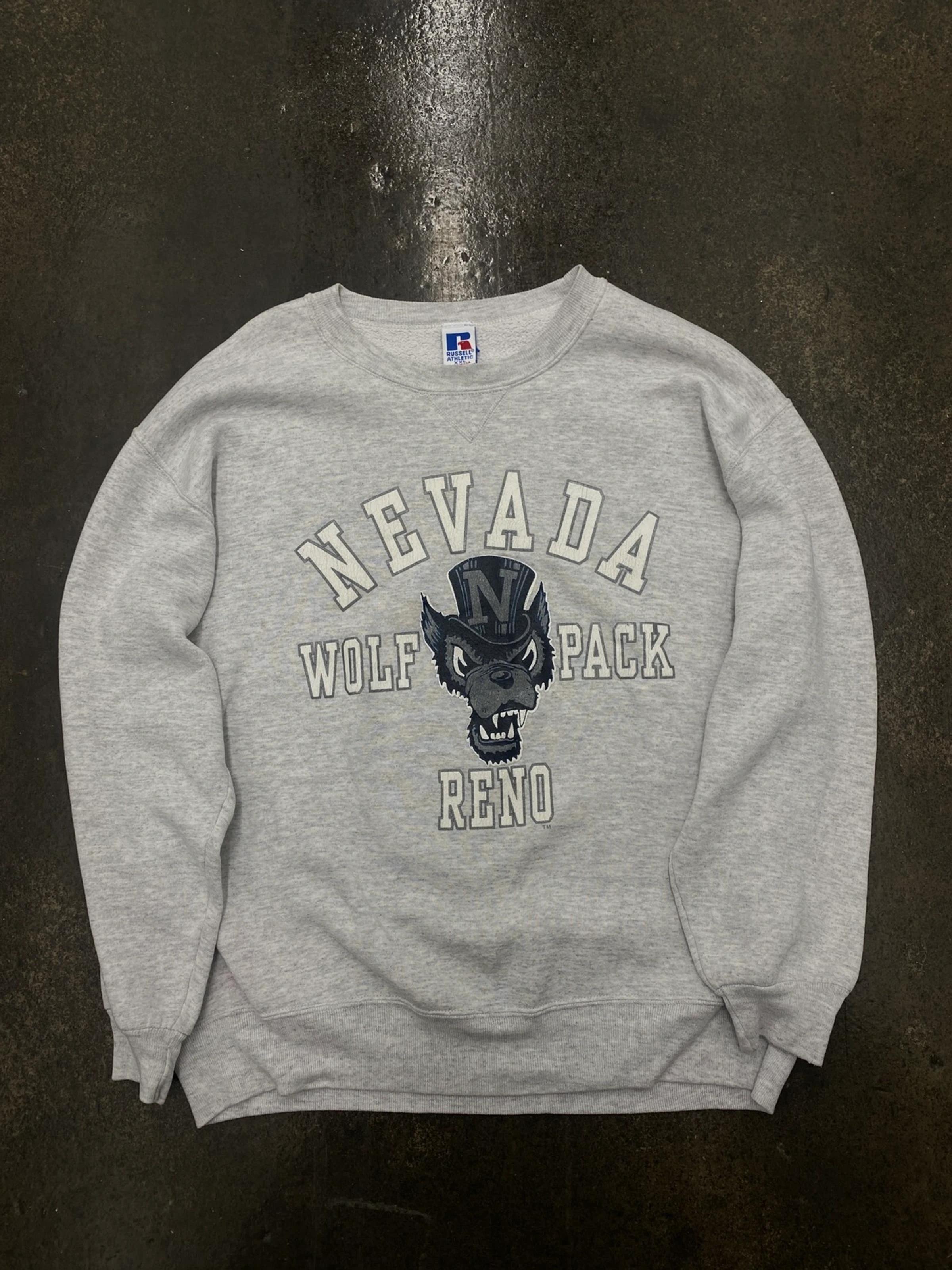 Vintage Style 90s University of Nevada Essential Grey Sweatshirt Hoodie T-Shirt Full Size Gifts for NCAA