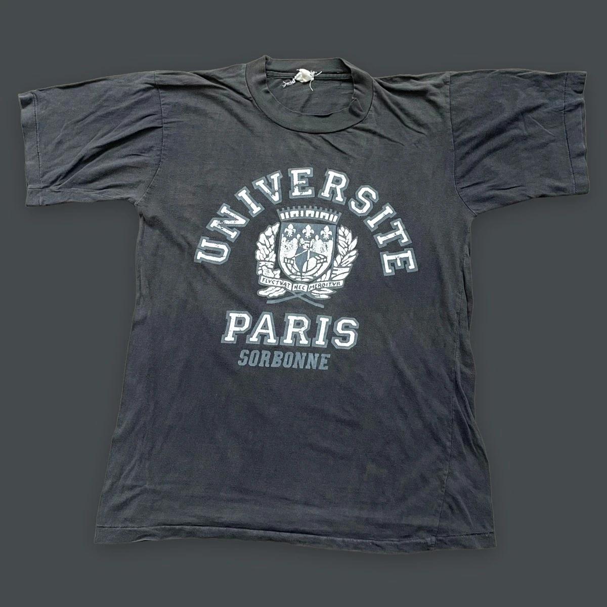 Vintage Style 80s University of Paris Graphic Shirt/ Single L Hoodie T-Shirt Sweatshirt Full Size Gifts for Fans
