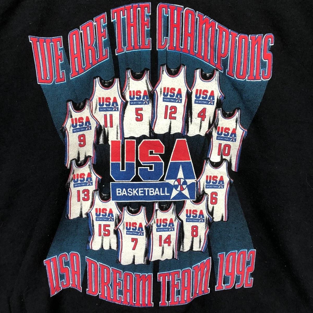 Vintage Style 90s Usa Basketball Shirt Sweatshirt Hoodie Reprinted Full Size Gifts for NBA Fans - Image 2