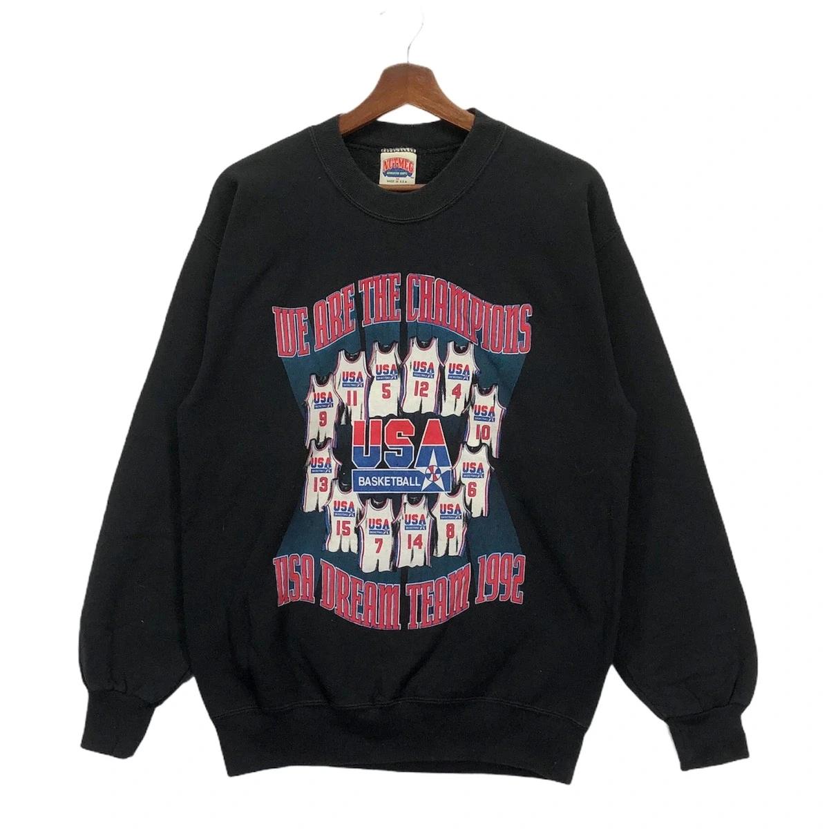 Vintage Style 90s Usa Basketball Shirt Sweatshirt Hoodie Reprinted Full Size Gifts for NBA Fans