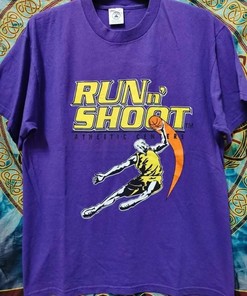 Vintage Style 90s Run N Shoot Basketball Shirt Sweatshirt Hoodie Reprinted Full Size Gifts for NBA Fans