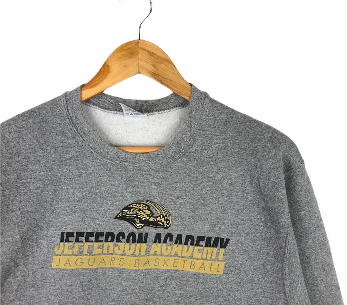 Vintage Style Jefferson Academy Jaguars Basketball Shirt Sweatshirt Hoodie Reprinted Full Size Gifts for NBA Fans - Image 2