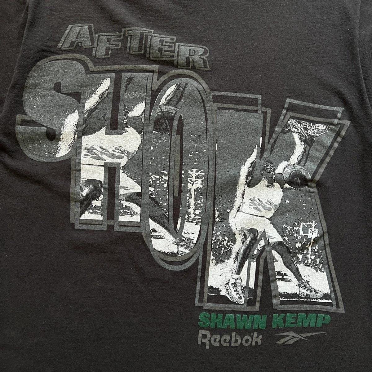 Vintage Style Shawn Kemp After Shok Reflective Shirt Sweatshirt Hoodie Reprinted Full Size Gifts for NBA Fans - Image 2
